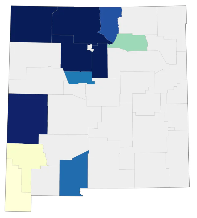 Black Swift county map