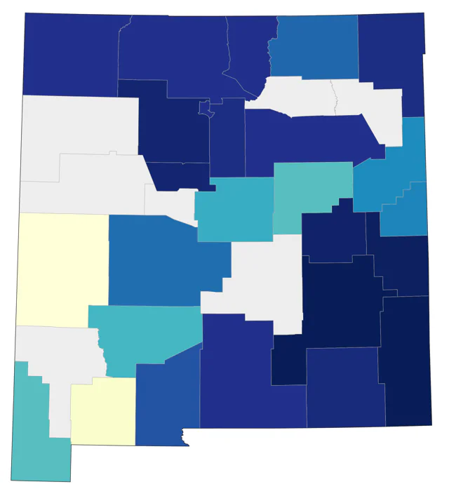Black-throated Blue Warbler county map