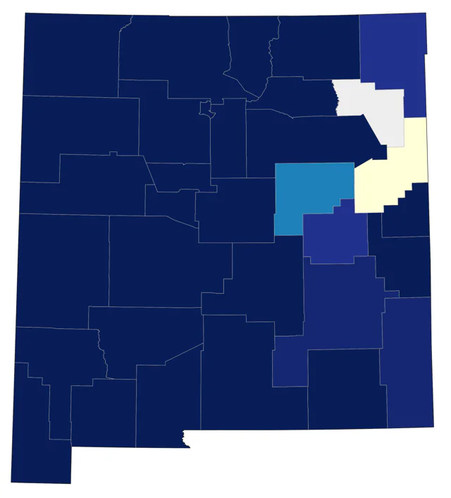Black-throated Gray Warbler county map
