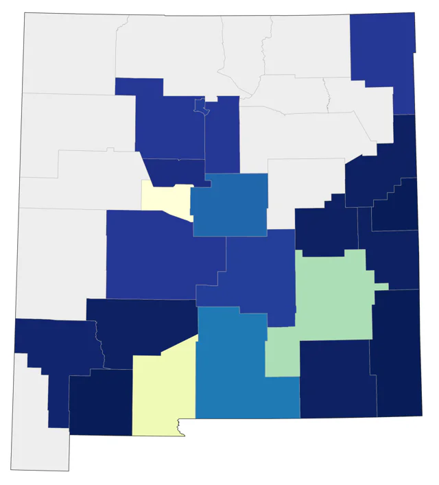 Black-throated Green Warbler county map