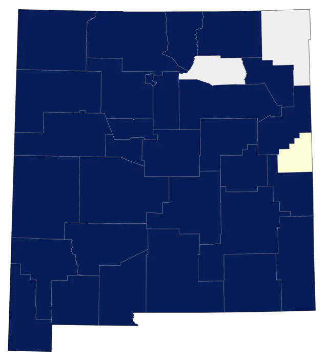 Black-throated Sparrow county map