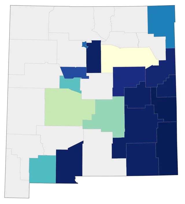 Blue-headed Vireo county map