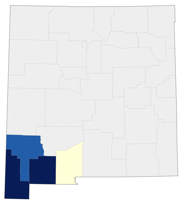 Botteri's Sparrow county map