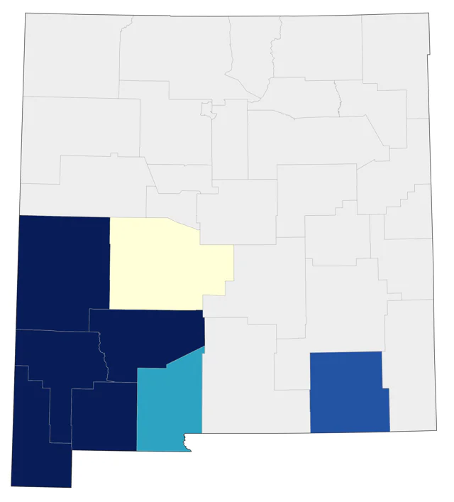 Brown-crested Flycatcher county map