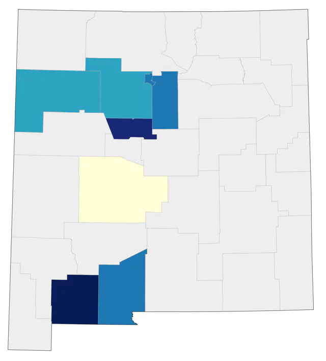 Budgerigar county map