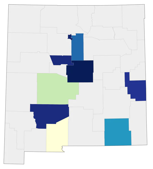Canada Warbler county map