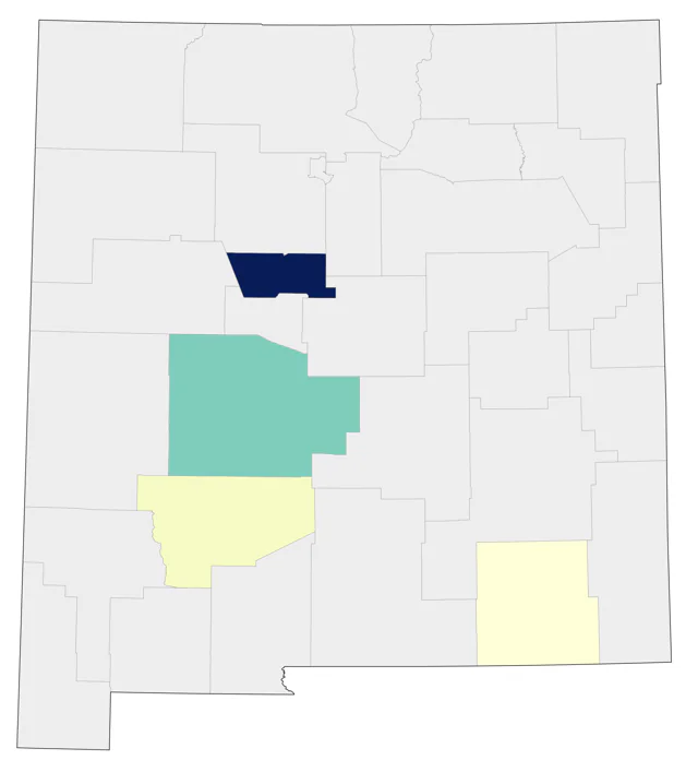 Cerulean Warbler county map