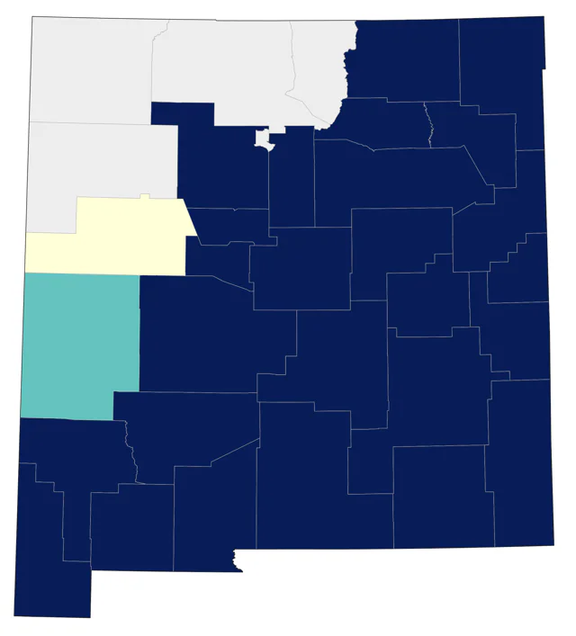 Chihuahuan Raven county map
