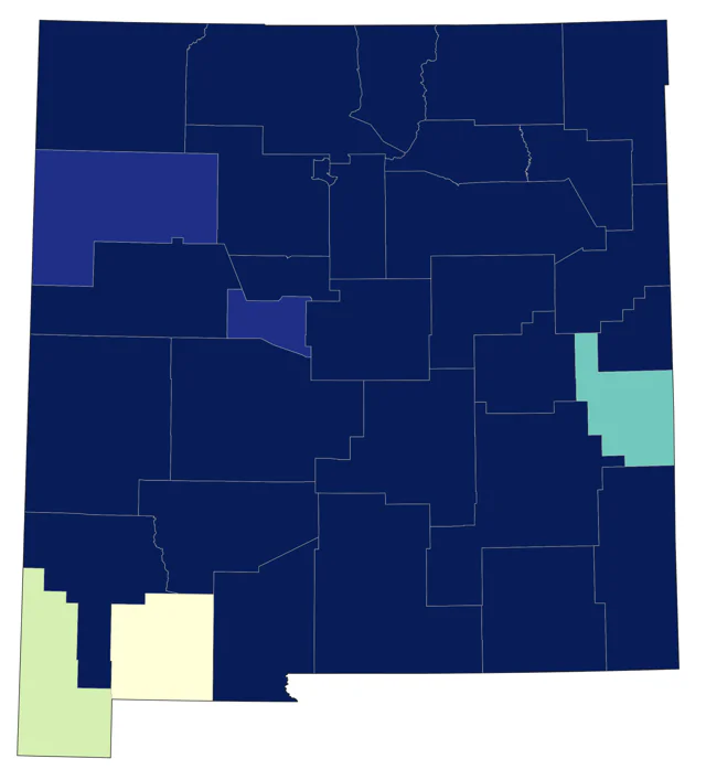 Common Goldeneye county map