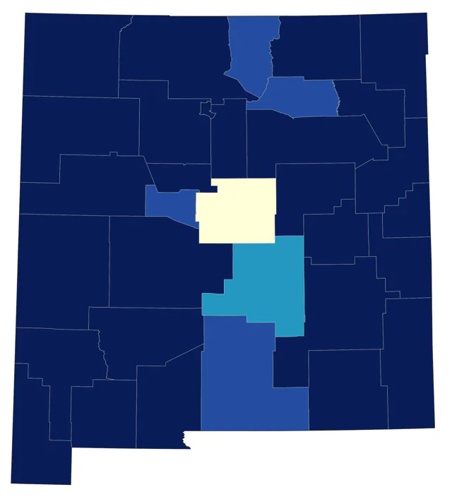 Double-crested Cormorant county map
