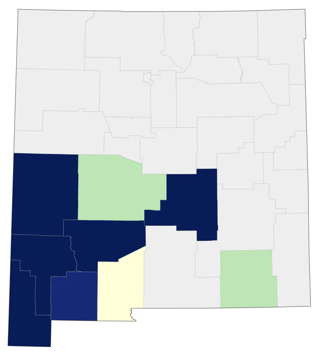 Dusky-capped Flycatcher county map