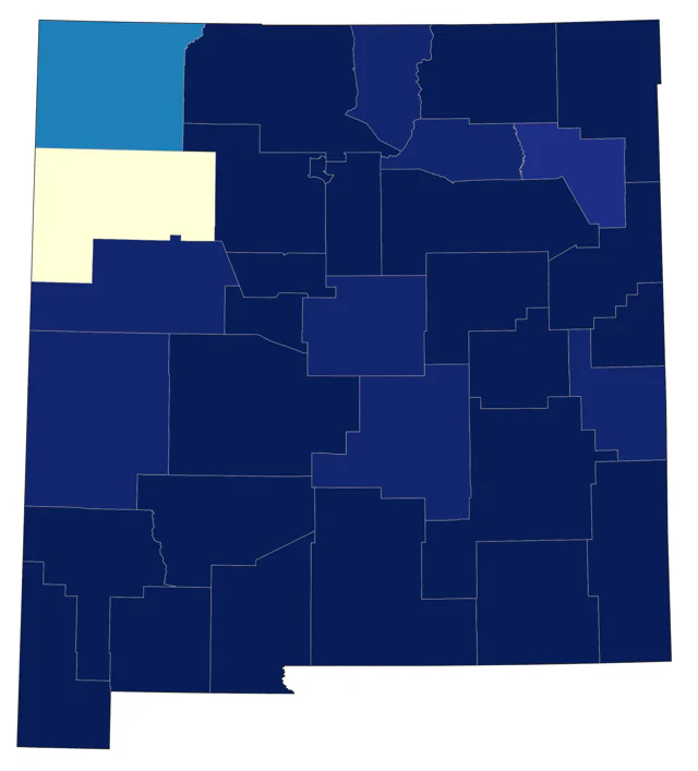 Eastern Bluebird county map