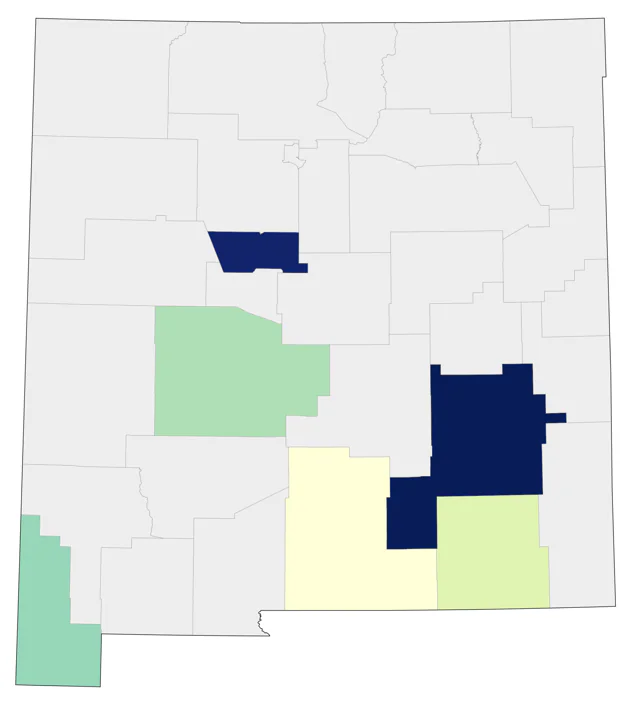 Fulvous Whistling-Duck county map