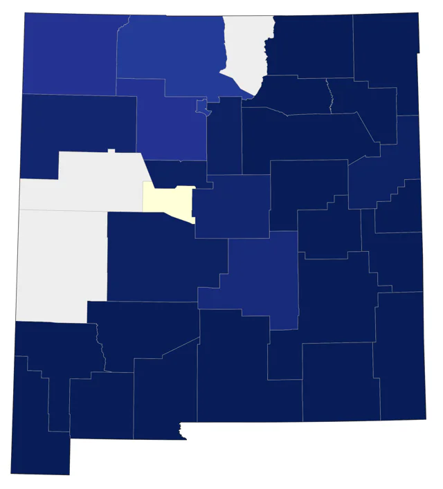 Grasshopper Sparrow county map