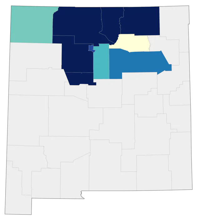 Gray-crowned Rosy-Finch county map