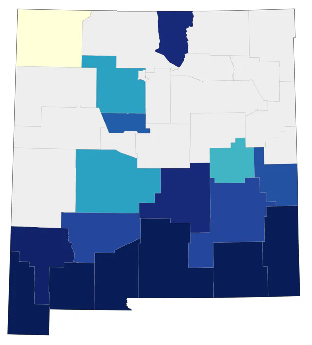 Harris's Hawk county map