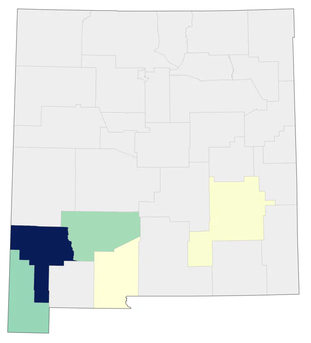 Heermann's Gull county map