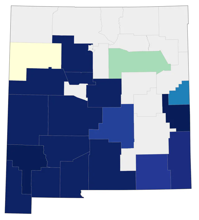 Hermit Warbler county map