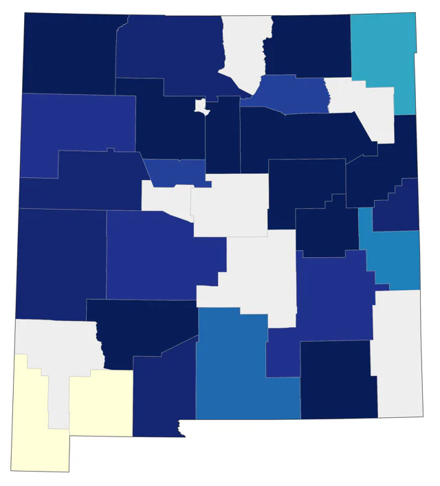 Horned Grebe county map