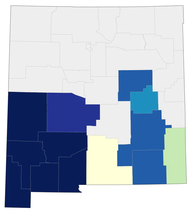 Hutton's Vireo county map