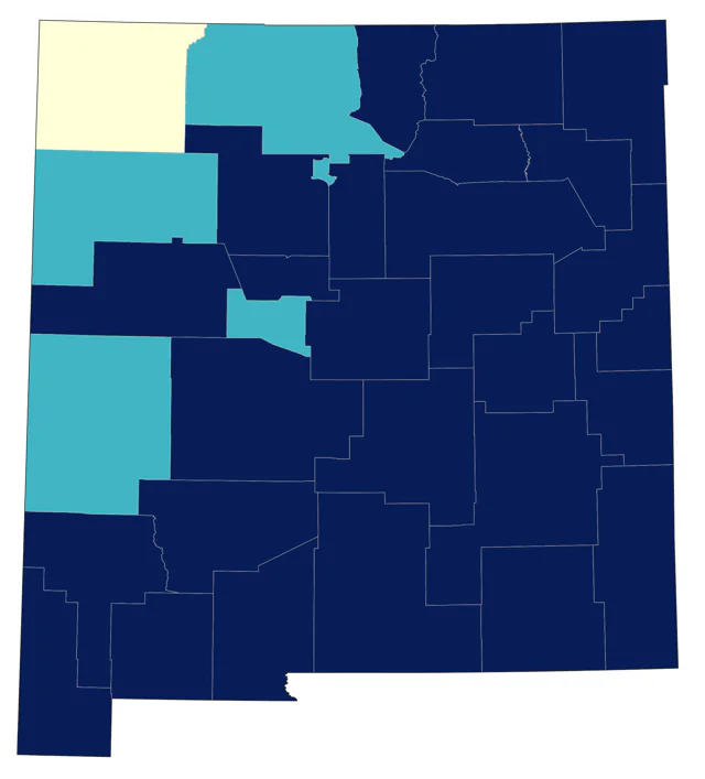 Lark Bunting county map