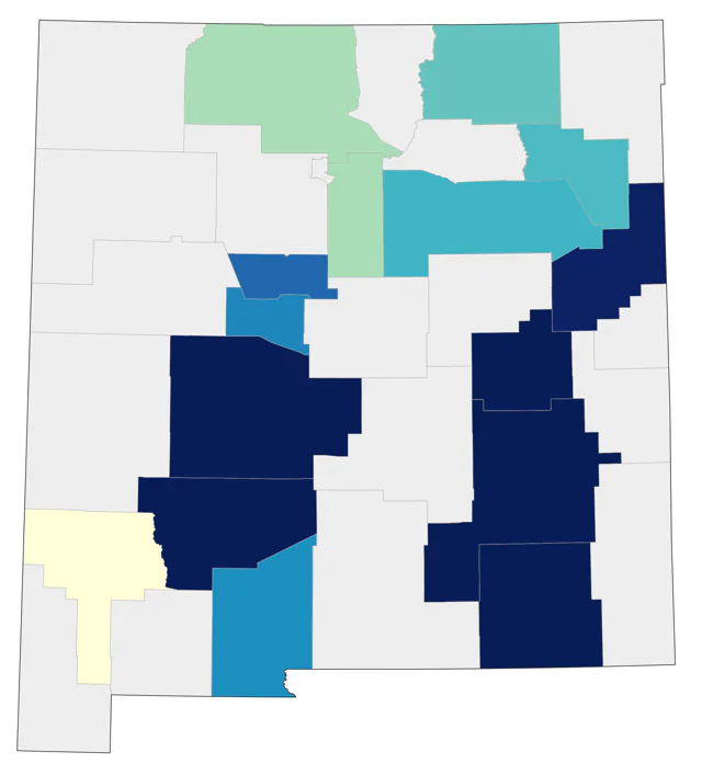 Least Bittern county map