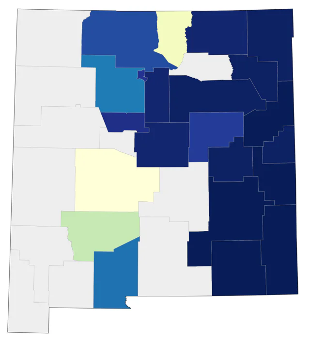 Least Flycatcher county map