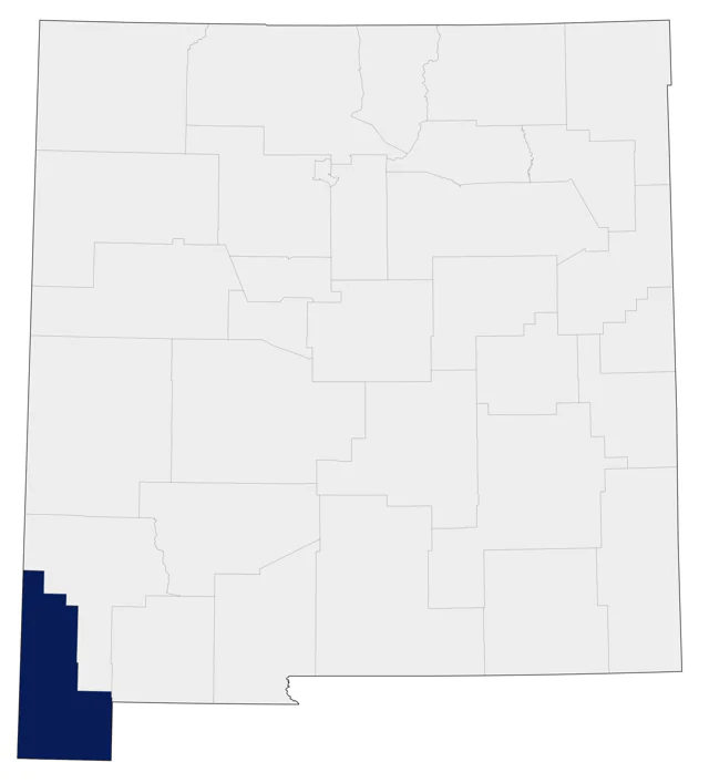 Least Grebe county map
