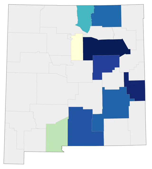 LeConte's Sparrow county map