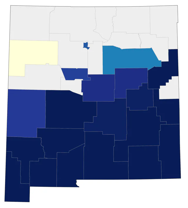 Lesser Nighthawk county map
