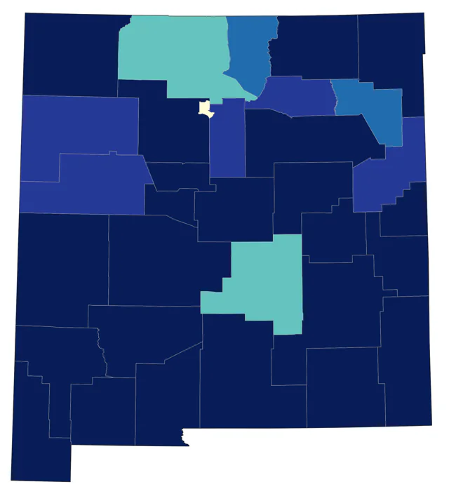 Long-billed Dowitcher county map