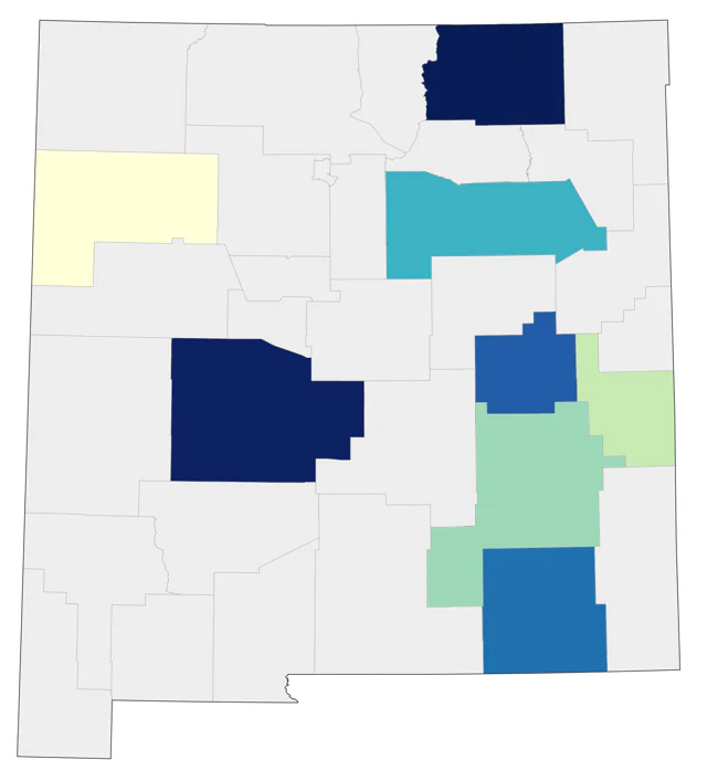 Long-tailed Jaeger county map