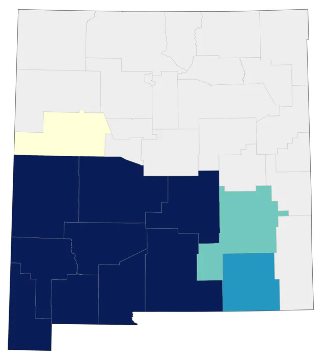 Montezuma Quail county map