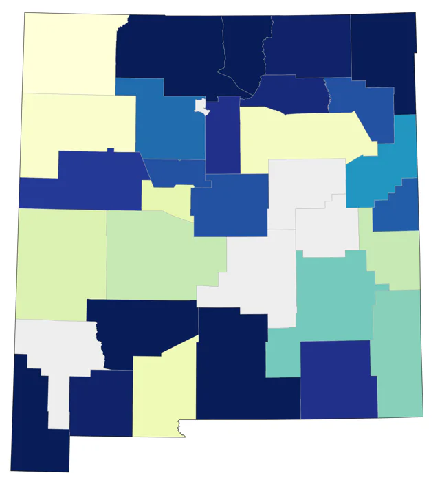 Mountain Plover county map