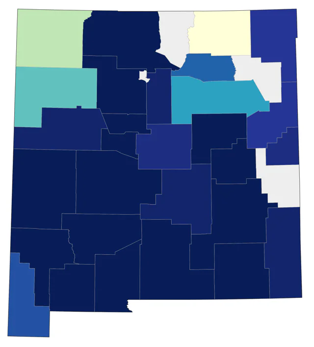 Neotropic Cormorant county map