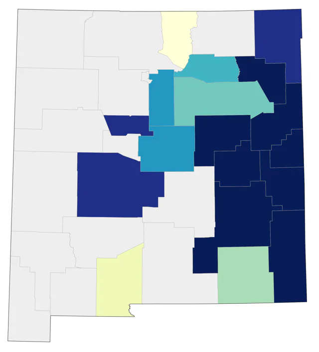 Northern Bobwhite county map