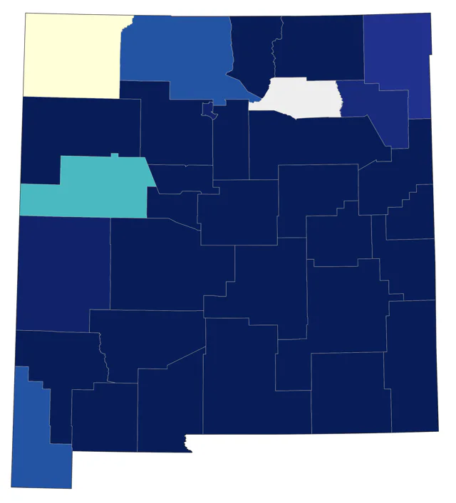 Northern Parula county map