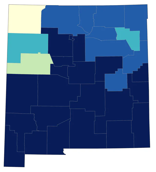 Northern Waterthrush county map