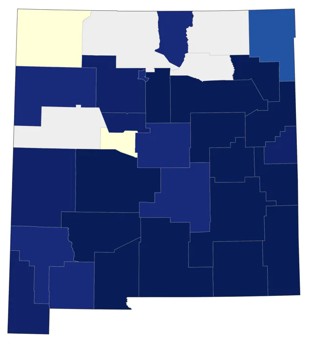 Painted Bunting county map