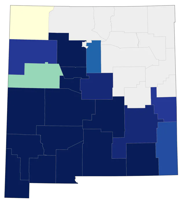 Phainopepla county map