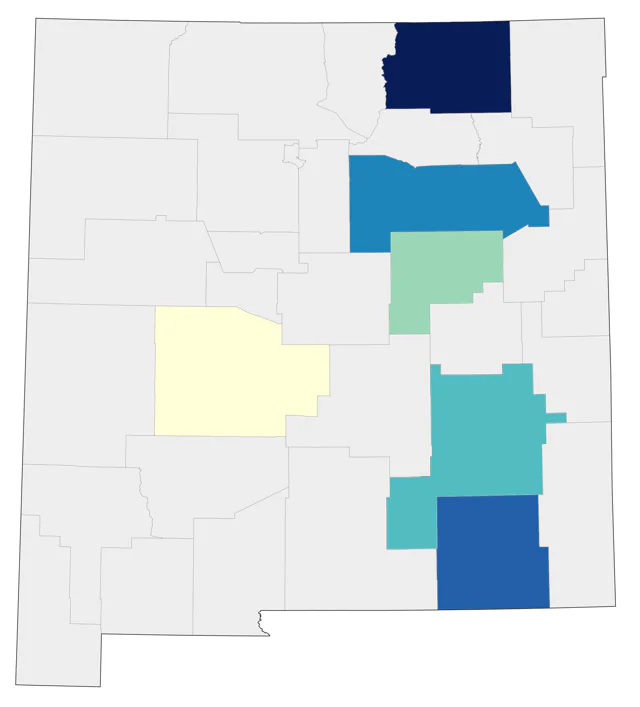 Piping Plover county map