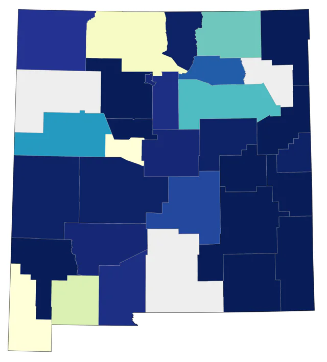 Red-eyed Vireo county map