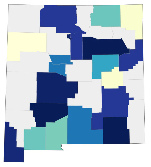 Red Phalarope county map