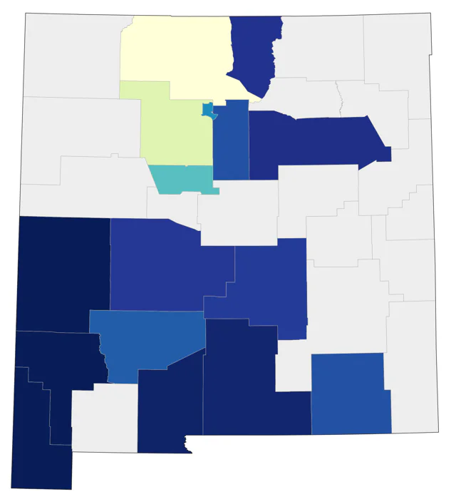 Rivoli's Hummingbird county map