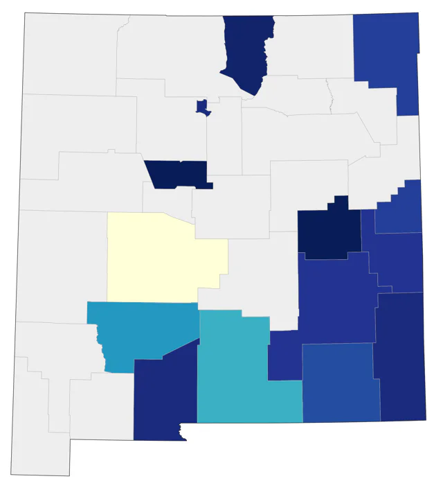 Ruby-throated Hummingbird county map
