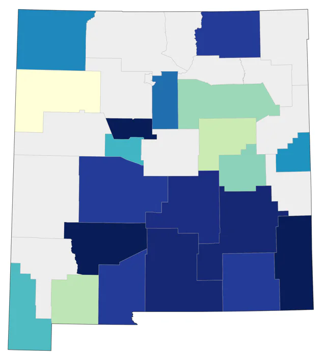 Short-billed Dowitcher county map