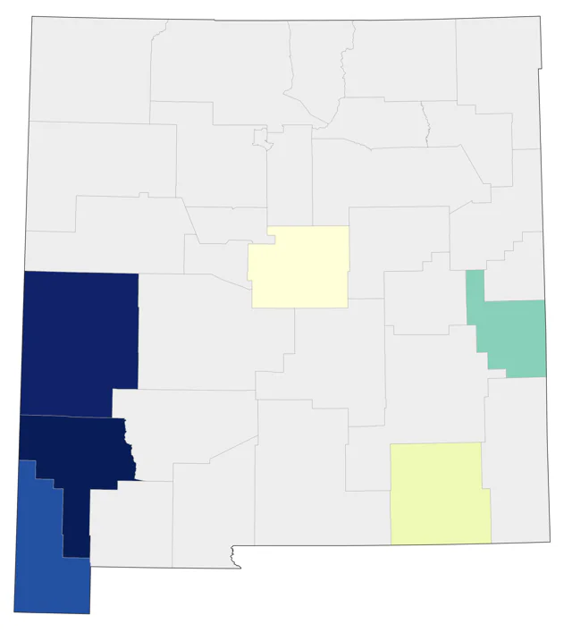 Sulphur-bellied Flycatcher county map