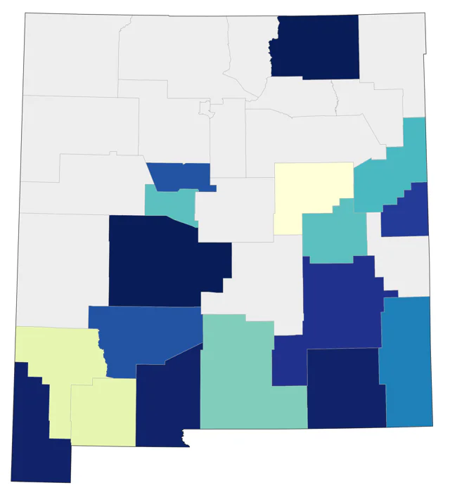 Tricolored Heron county map