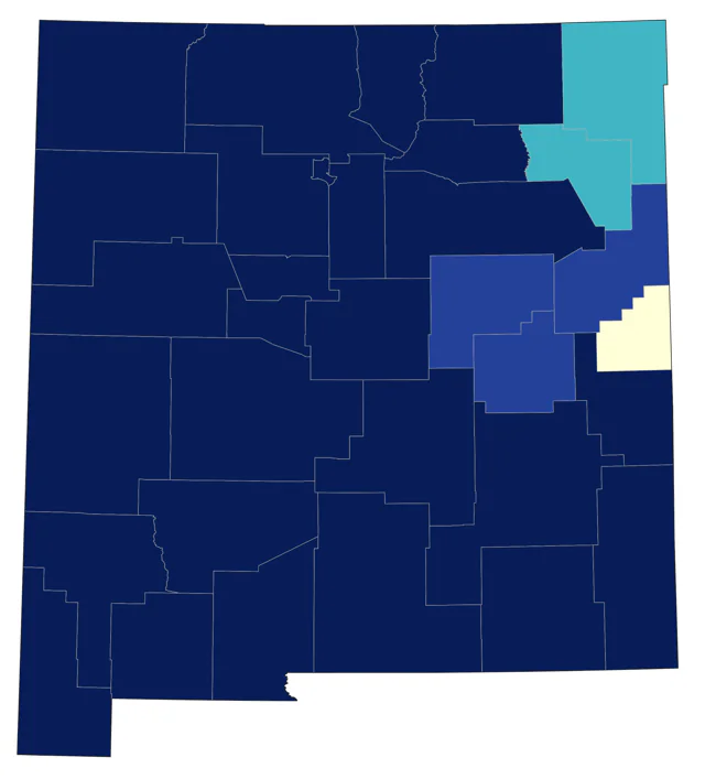 Virginia's Warbler county map