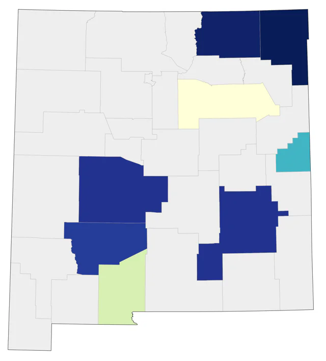 White Ibis county map